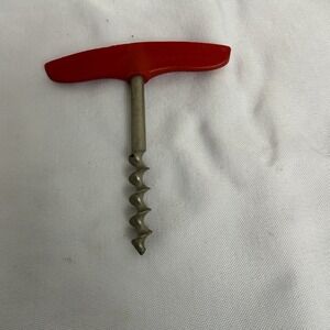 VINTAGE "Beefeater Gin" Novelty Red Plastic Handle Corkscrew Man Cave Bar Ware